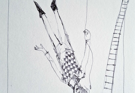 Clown kopfüber-mit Luftballon